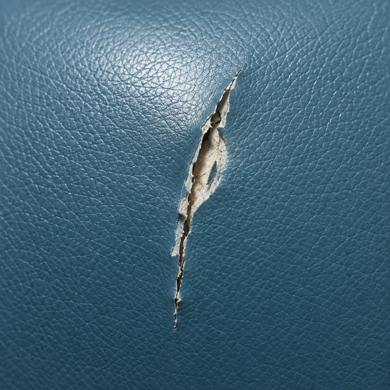 Slash tear through treatment chair upholstery