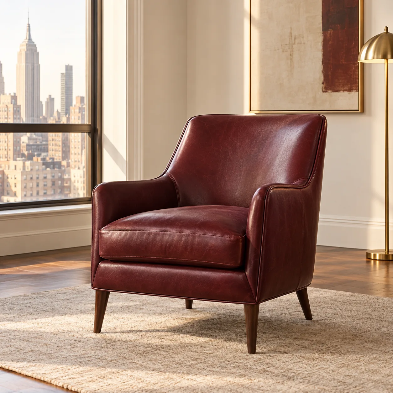 Staging accent chairs ready for the next install