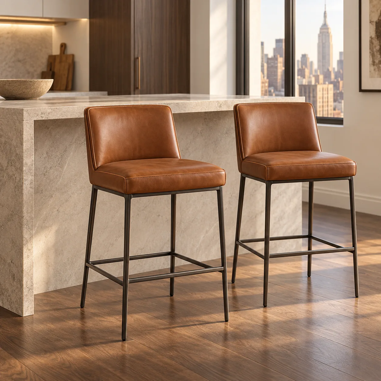 Staging bar stools ready for the next install