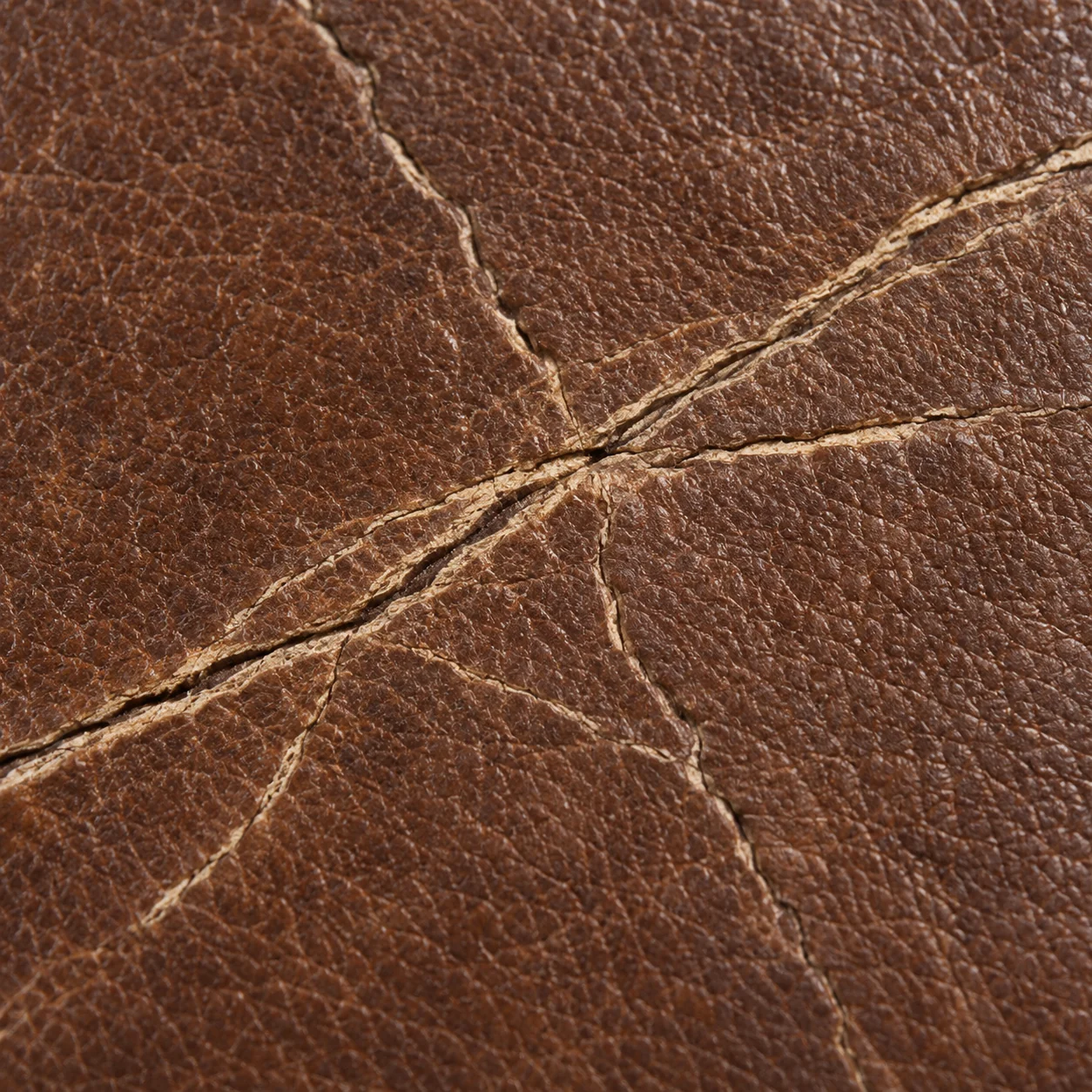 Star-shaped cracks in old leather