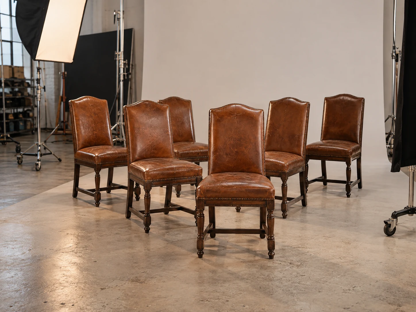 Dining chairs used as studio props