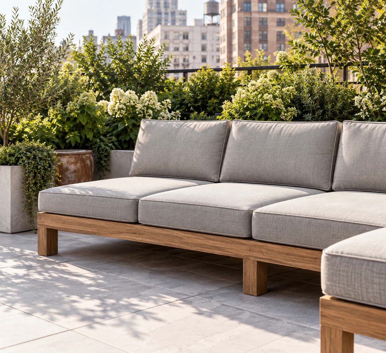 A restored leather sofa in a Miami home