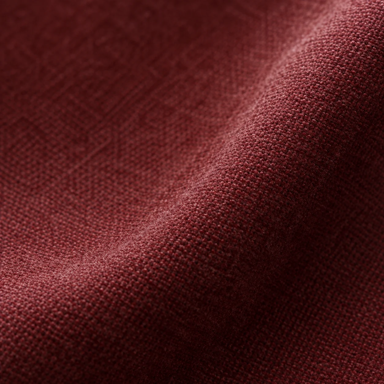 Burgundy wool weave upholstery swatch