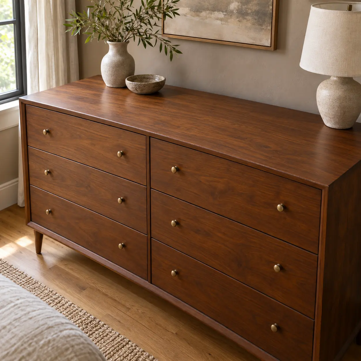The same dresser after refinishing