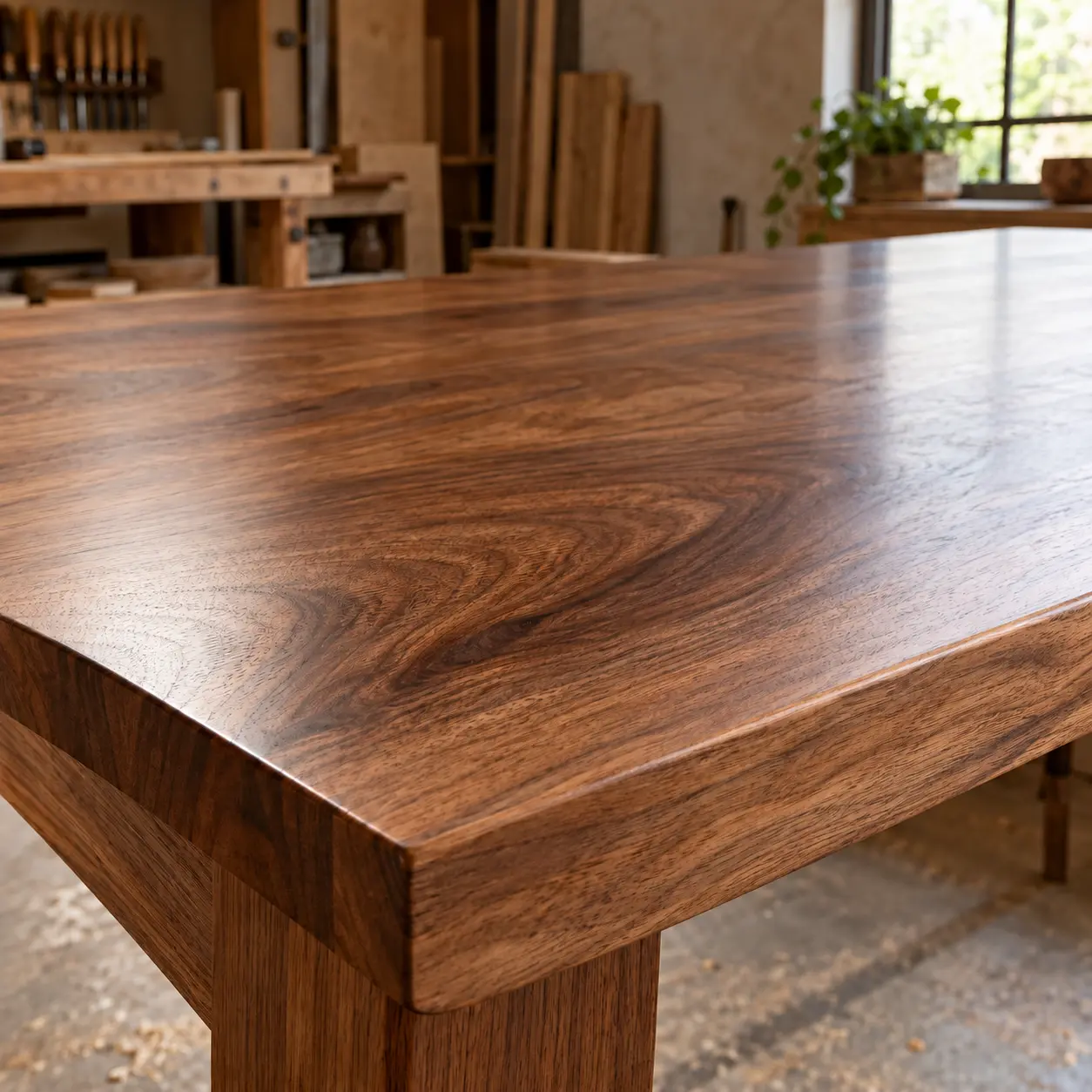 A refinished surface where the grain still reads through